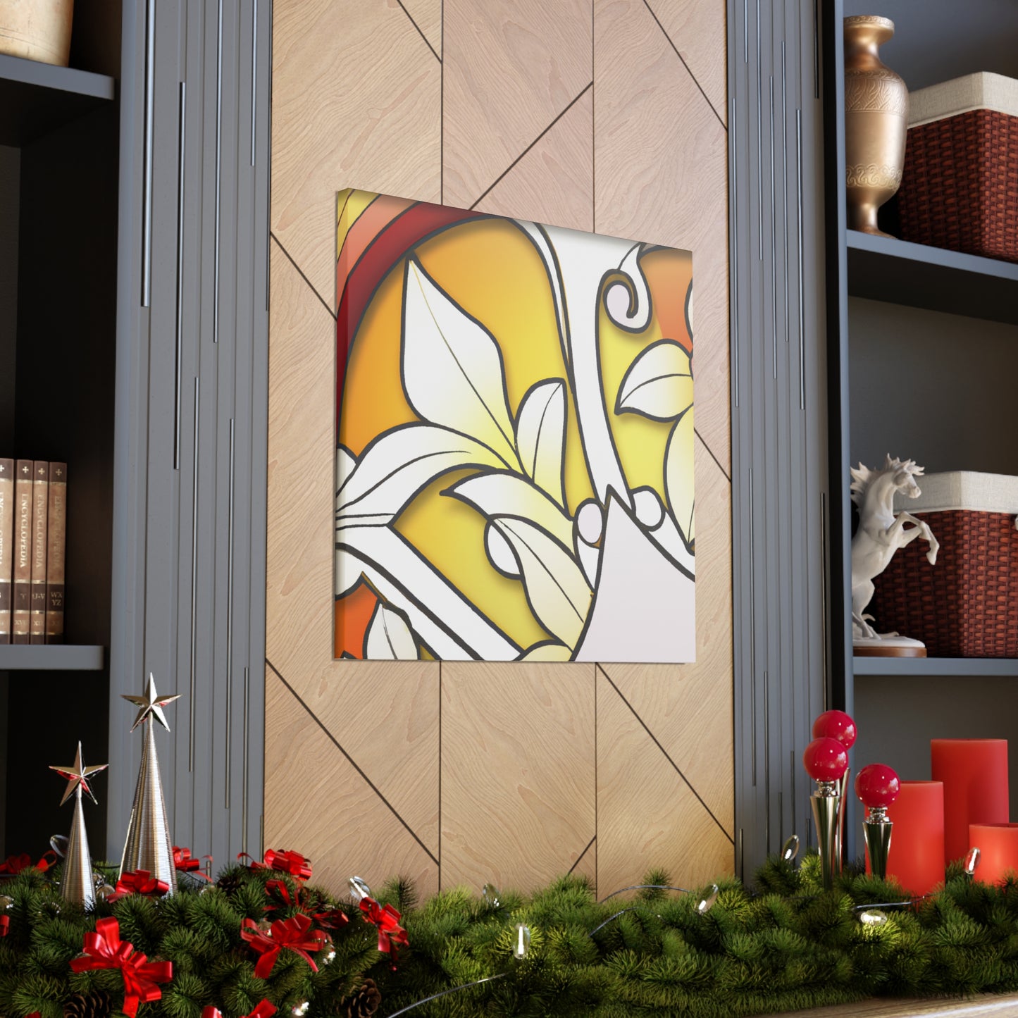 Leafy Warmth- Glass Canvas