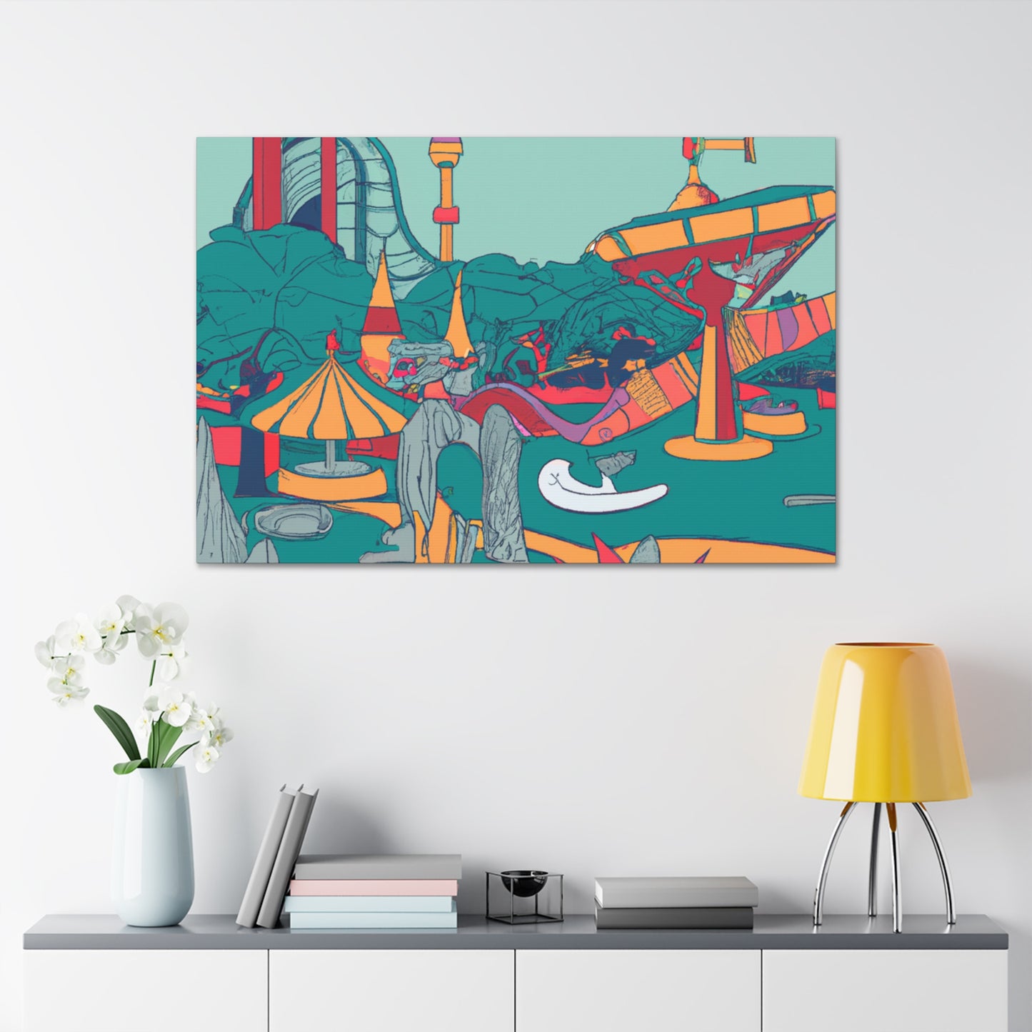 Growtopia - Landscape - Amusement - Canvas
