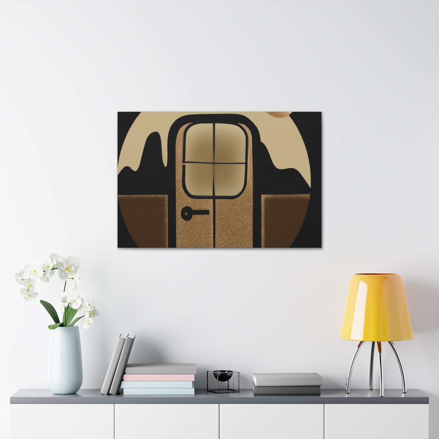 "Atomic Orbit- Midcentury" - Canvas