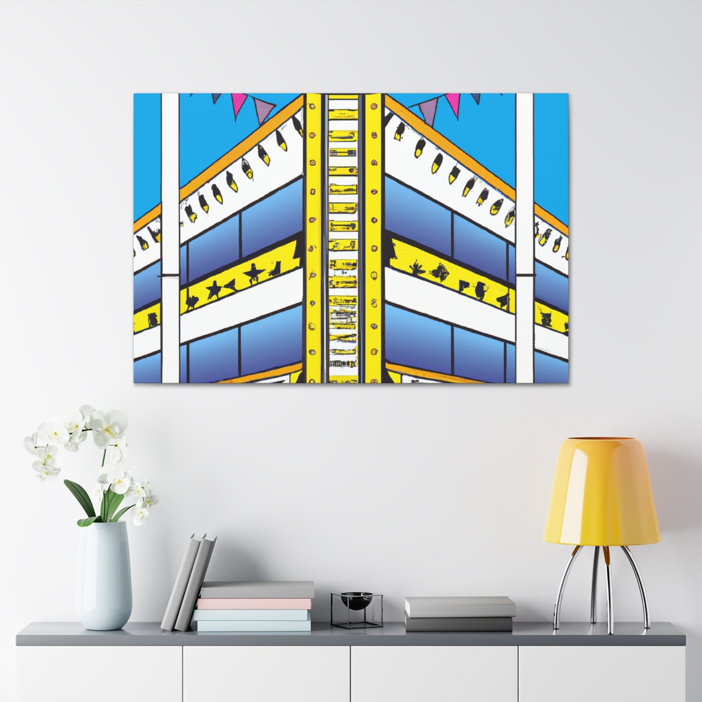 The Dizzy Disc Jockey Shack - Canvas - Pop Art