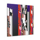 "The Silvery Facade." - Art Deco Canvas