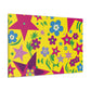 Funky Floral Flair: - Floral Canvas