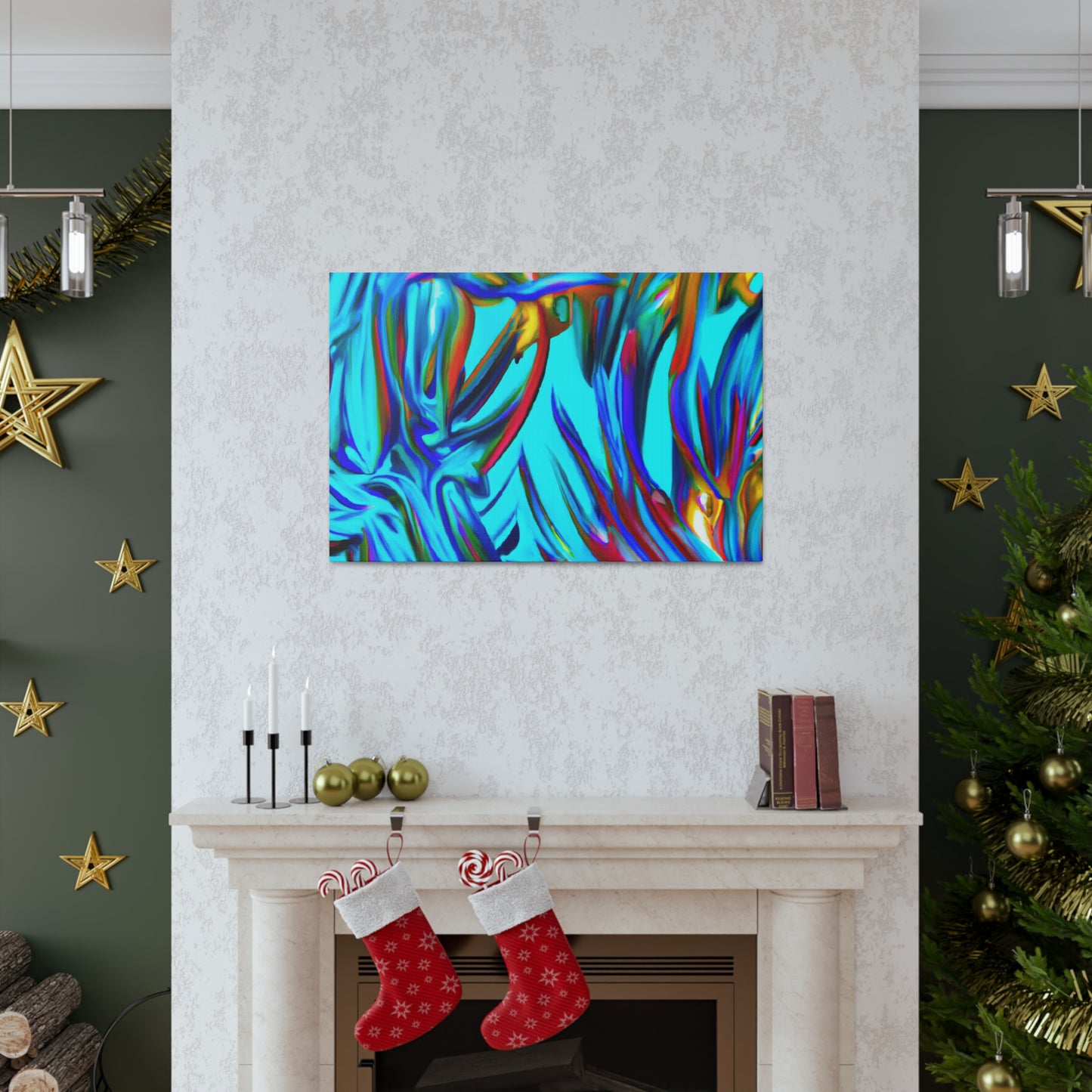 Blue Flames - Canvas - Abstract