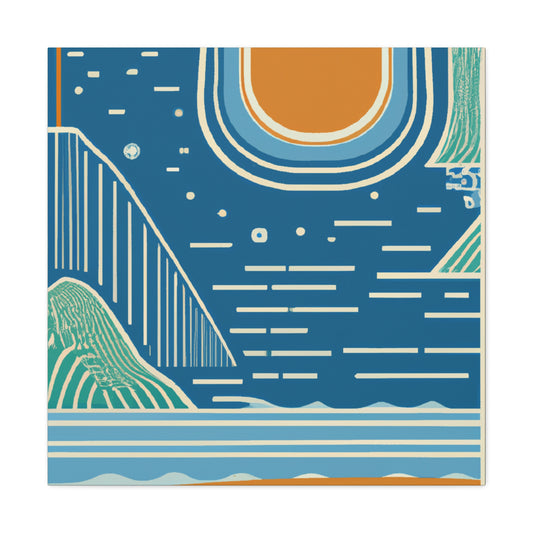 Blue Dream- Midcentury Canvas