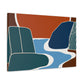 Vivid Hexagon- Midcentury - Canvas