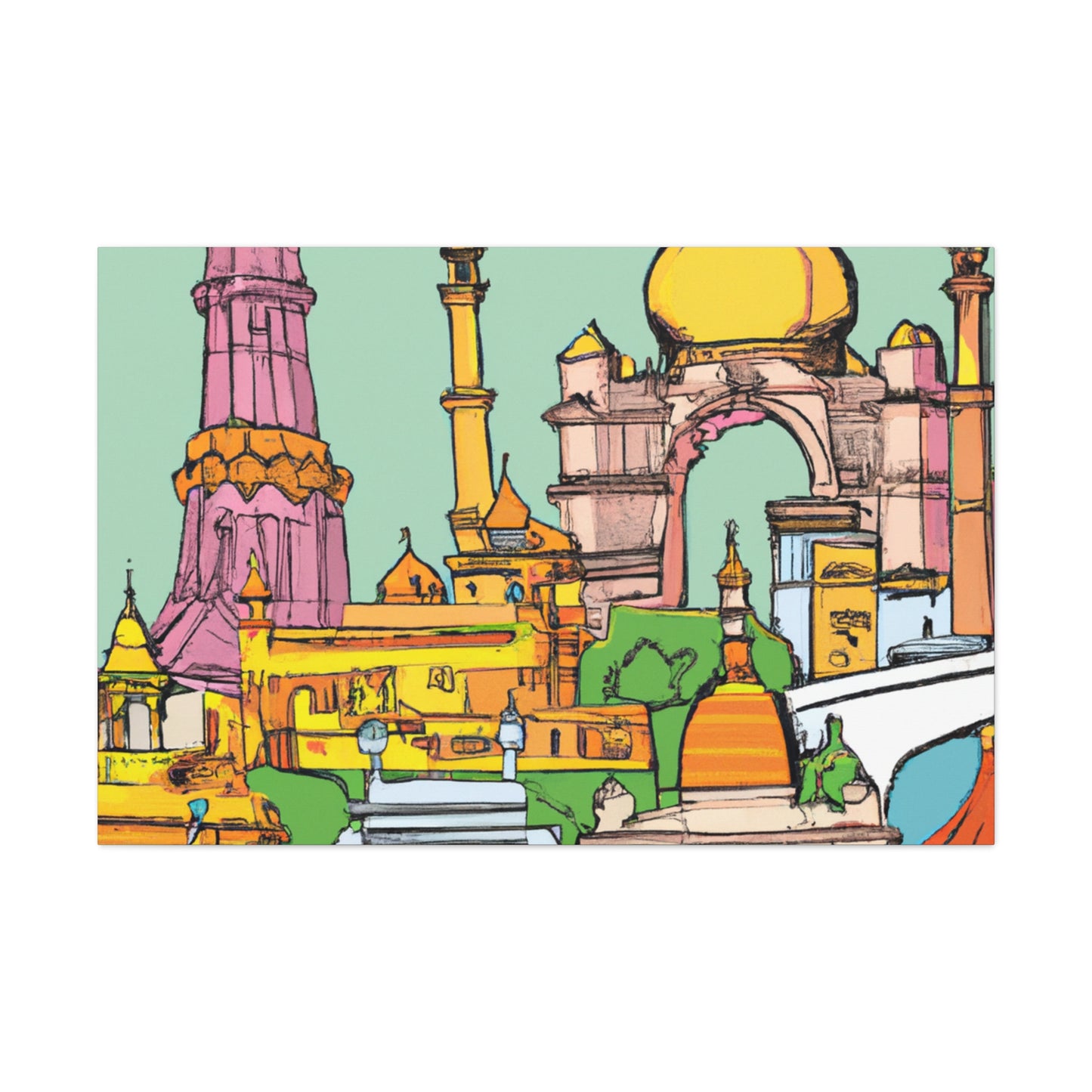Lotus Island - Destination India - Canvas