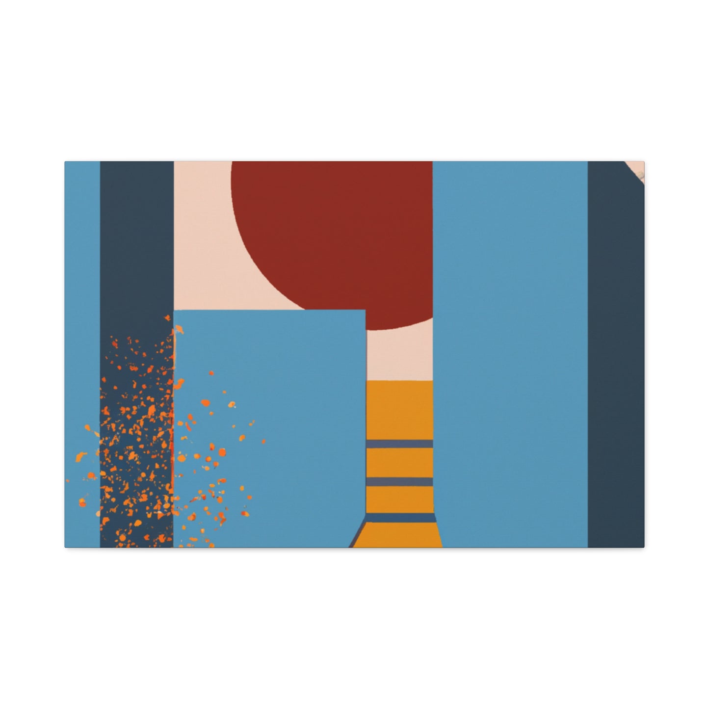 Crescent Loving Couple - Midcentury - Canvas