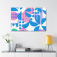 Blue Pinky - Floral Canvas
