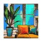 Whimsical Sitdown- Midcentury - Canvas