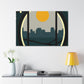 Moon Rise -  Midcentury Canvas