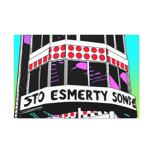 Space-Age Skating Palace. - Canvas Pop Art