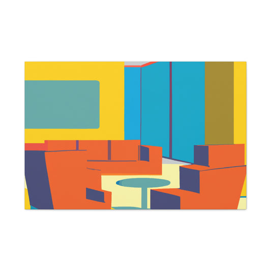 Cityscape Retro - Midcentury - Canvas