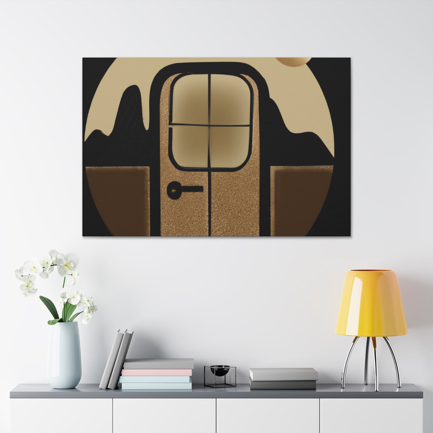 "Atomic Orbit- Midcentury" - Canvas