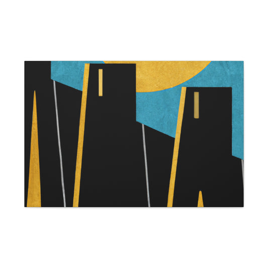 Dark City - Midcentury Canvas