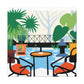 Vineyard View- Midcentury - Canvas