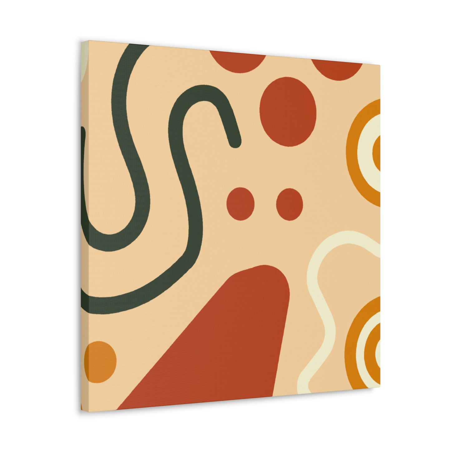 "Rustic Lunar Glow - Midcentury" - Canvas