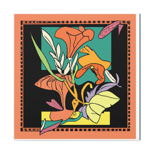 Spikestriped Similiskin. - Floral Canvas Midcentury