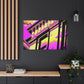 The Galaxy Gate: An Art Deco inspired monument showcasing a reflective archway set deep in a vault of sparkling stars. - Canvas