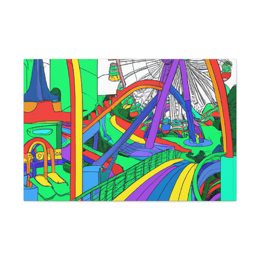 Ferris Paradise - Landscape - Amusement - Canvas