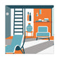 "Atomic Journey - Midcentury" - Canvas