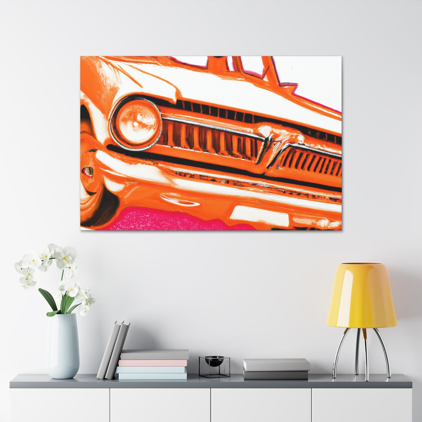 "Classic Car Curtains" - Automobile Canvas
