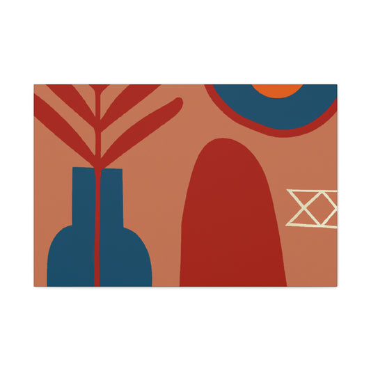 "Prismatic Pewter - Midcentury" - Canvas