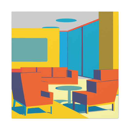 Cityscape Retro - Midcentury - Canvas