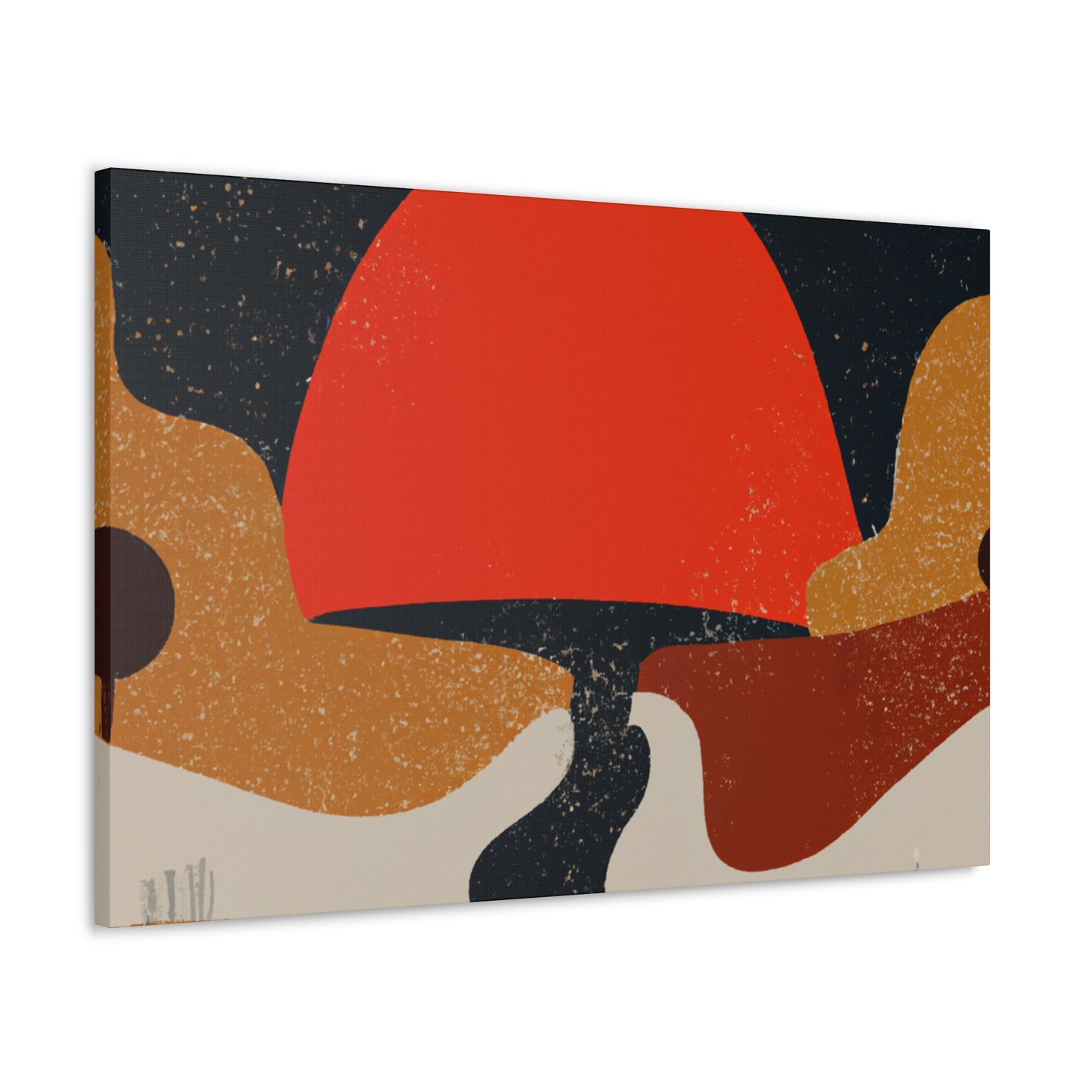 Orange Semi - Midcentury Canvas