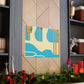Temple River - Midcentury Canvas