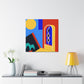 Cheerful Balcony - Midcentury Canvas