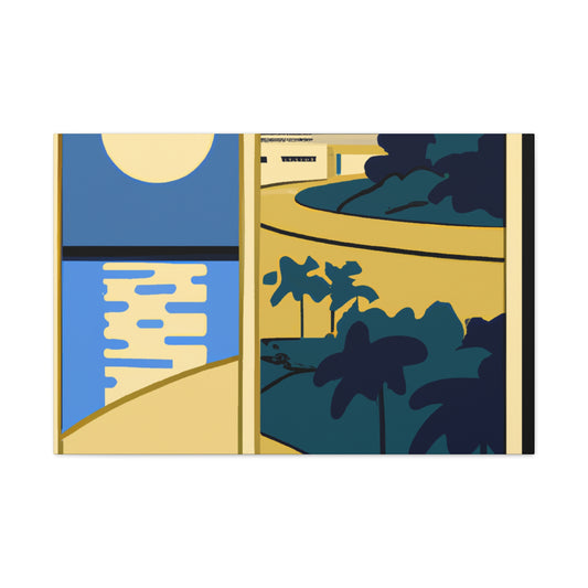 Green Sapling Shine - Midcentury - Canvas