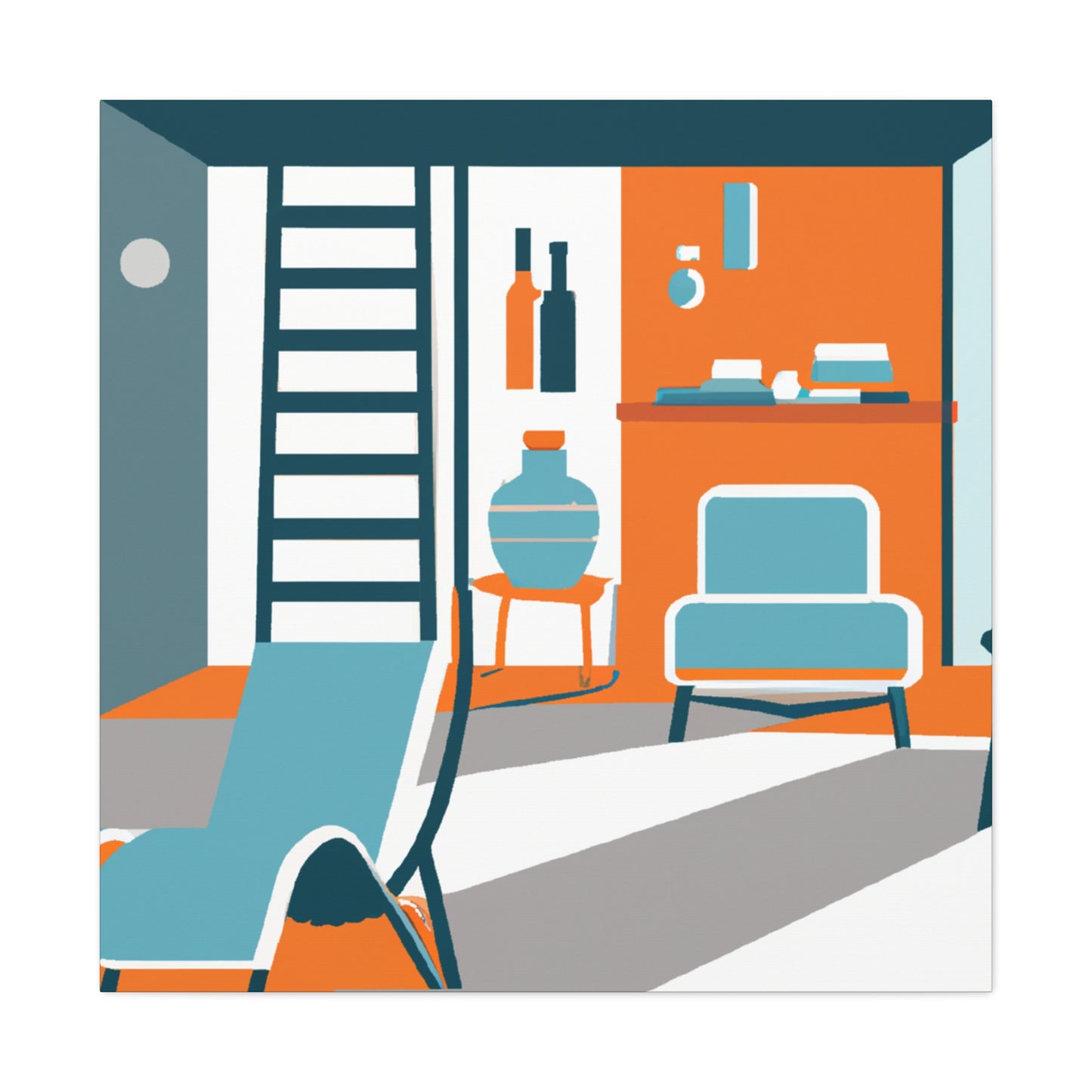"Atomic Journey - Midcentury" - Canvas