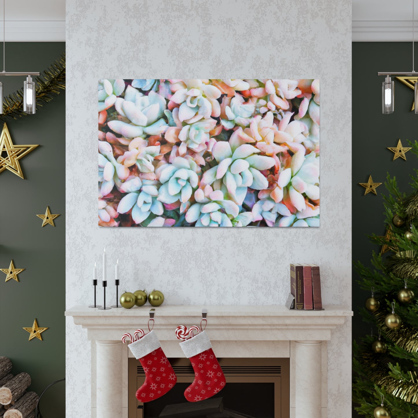 Floral Bouquet in the Garden. - Canvas - Succulent
