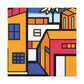 "Elegant Swirls - Midcentury" - Canvas