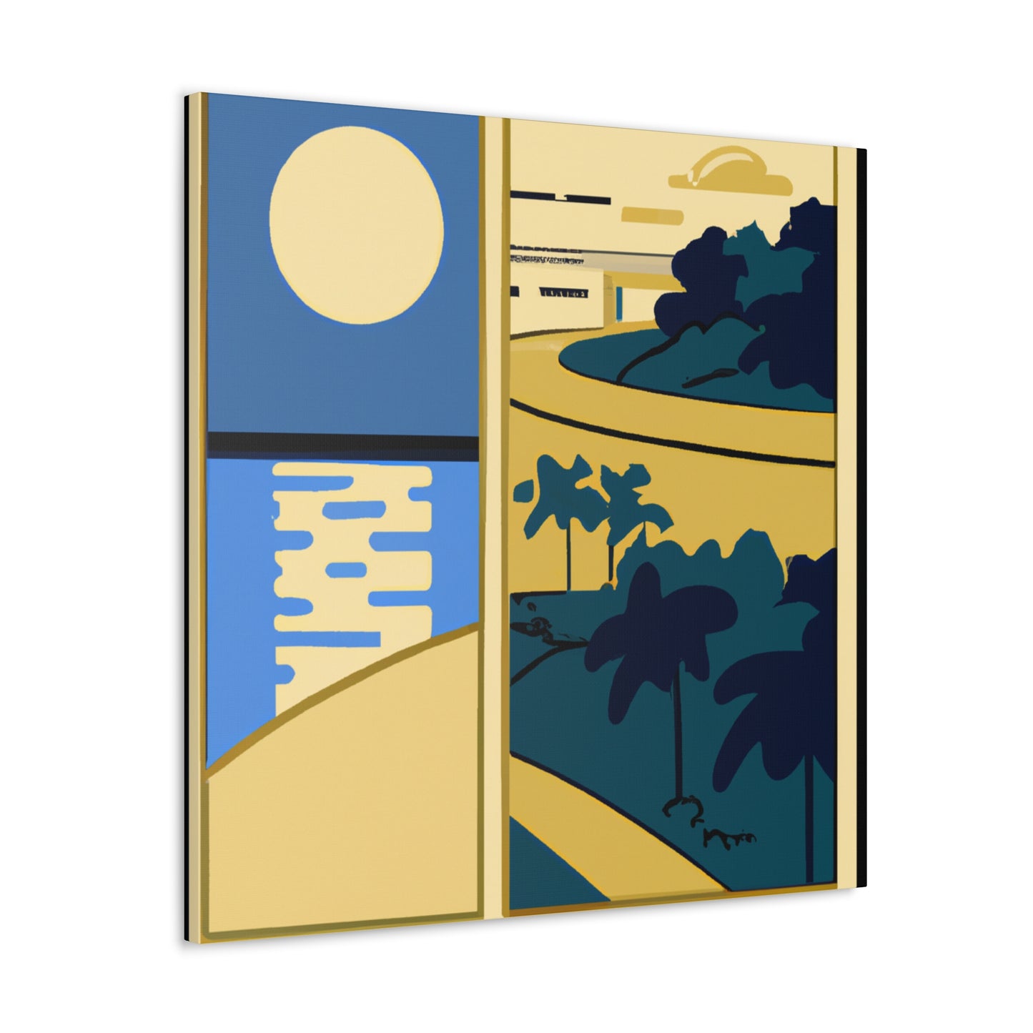Green Sapling Shine - Midcentury - Canvas