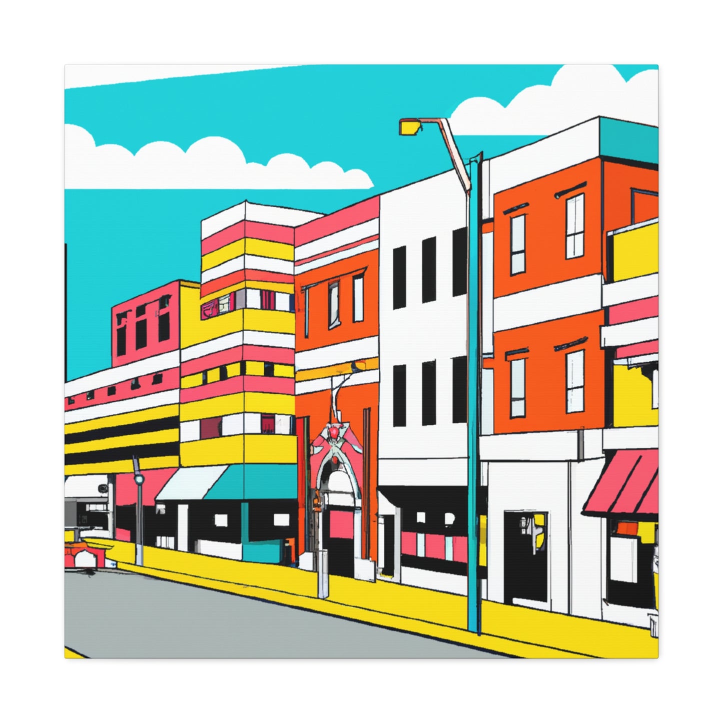 Jukebox Avenue - Pop Art Canvas
