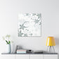 Grey Vine - Floral - Canvas