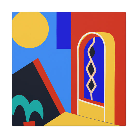 Cheerful Balcony - Midcentury Canvas