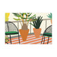 "Contrasting Comfort - Midcentury" - Canvas