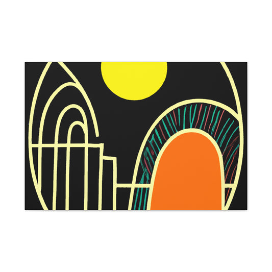 Retro Bloom - Midcentury - Canvas