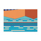 Aqua Pupil - Midcentury Canvas