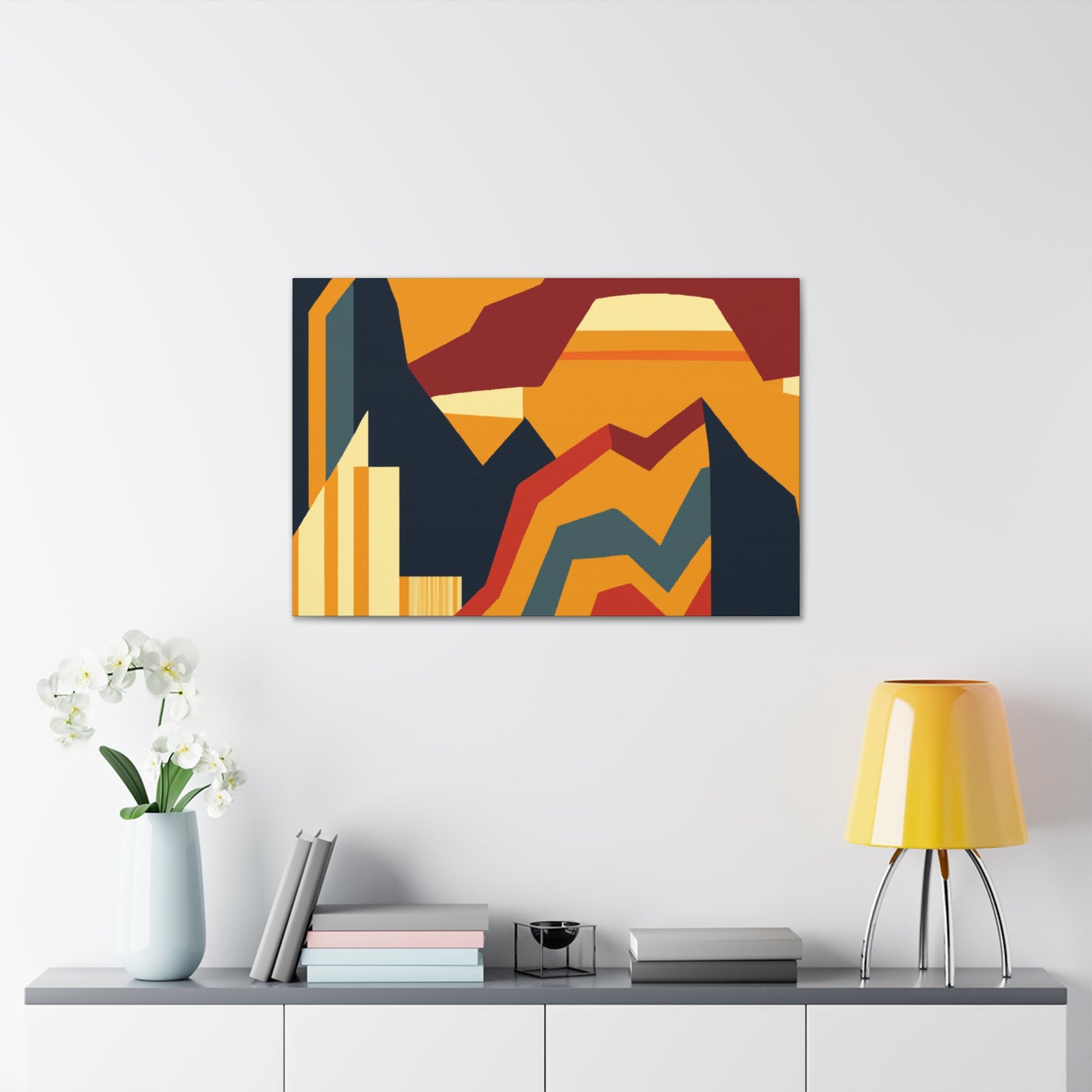 Barbicurl Lion - Midcentury Canvas - Abstract