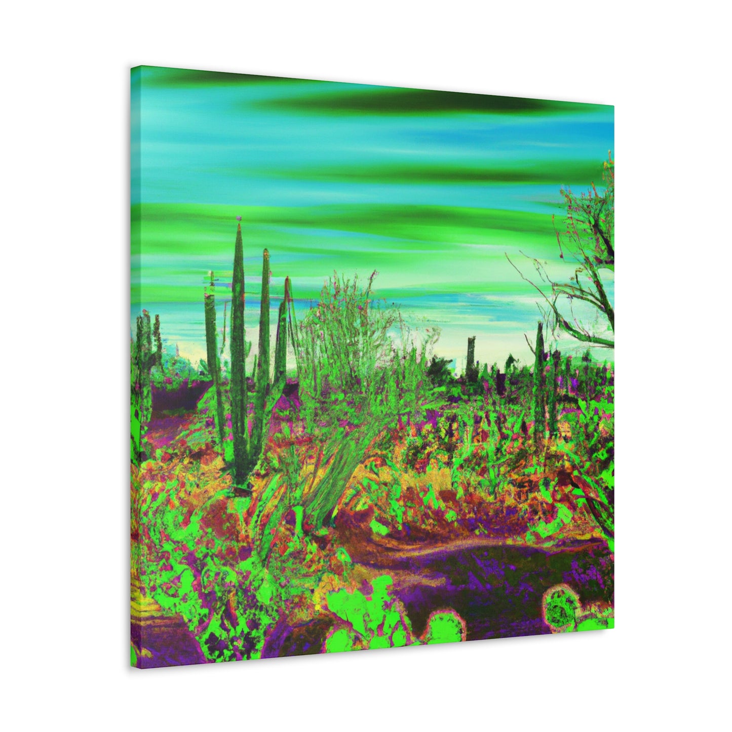 Dusty Green Mirage - Landscape - Canvas