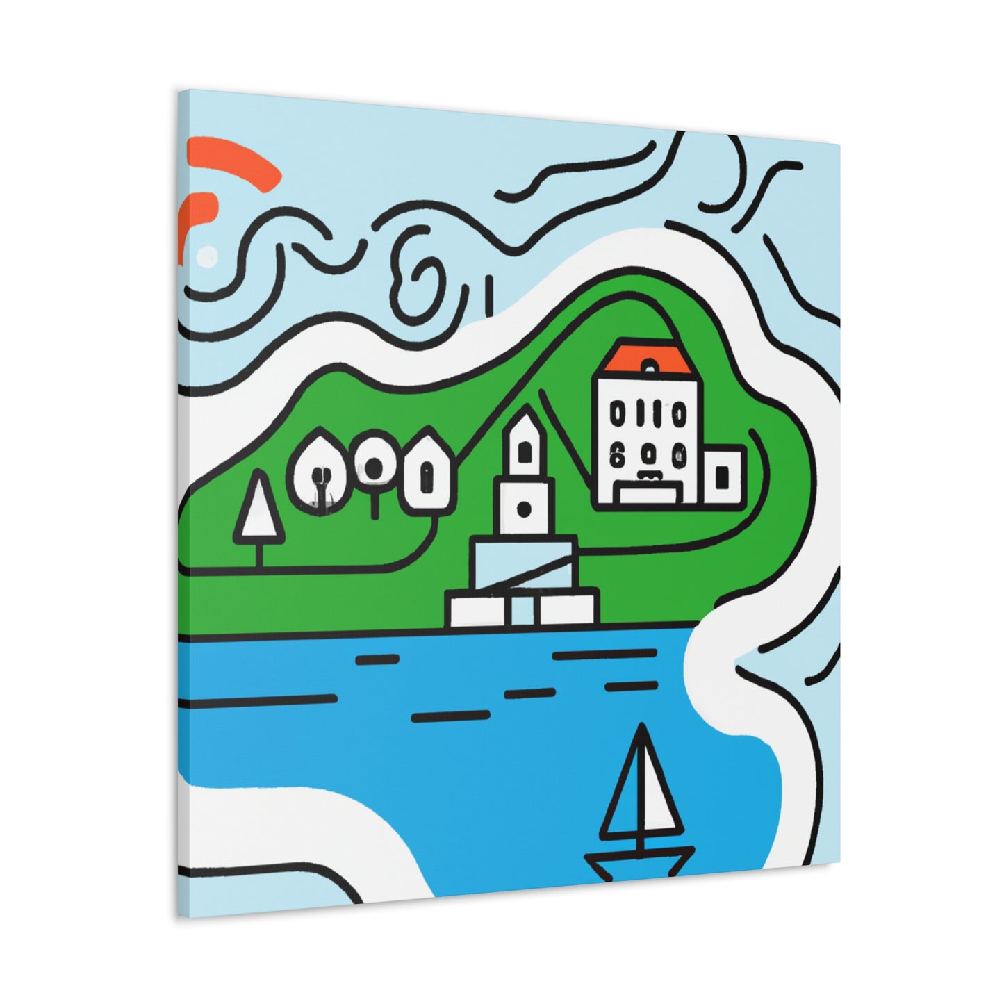 Lakefront Sparkles - Minimalism - Canvas
