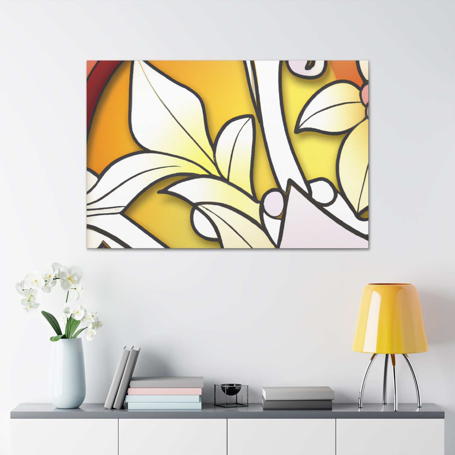 Leafy Warmth- Glass Canvas
