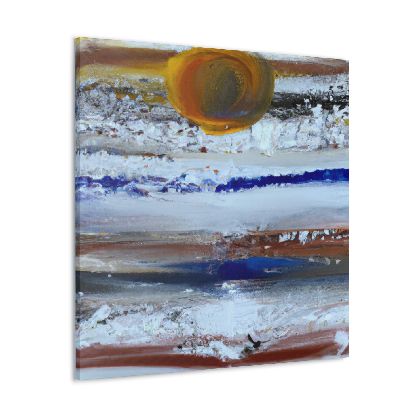 Below The Ice - Abstract Canvas