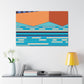 Aqua Pupil - Midcentury Canvas