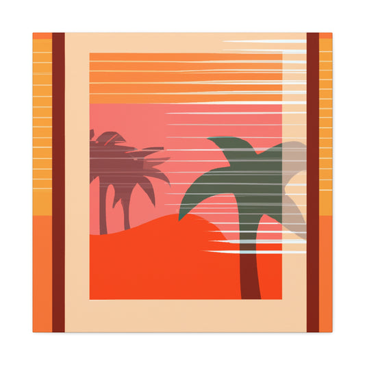 "Dawning Blush - Midcentury" - Canvas