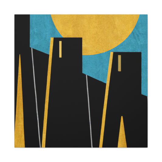 Dark City - Midcentury Canvas