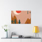 Vintage Flower Pattern- Midcentury - Canvas